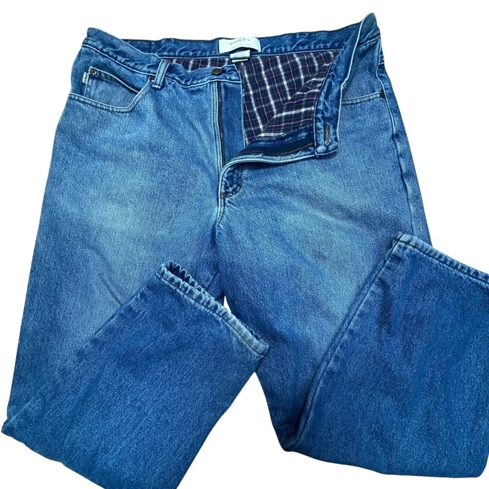 L.L. Bean Vintage Double L Classic Fit Insulated‎ Blue Denim Jeans 38x29